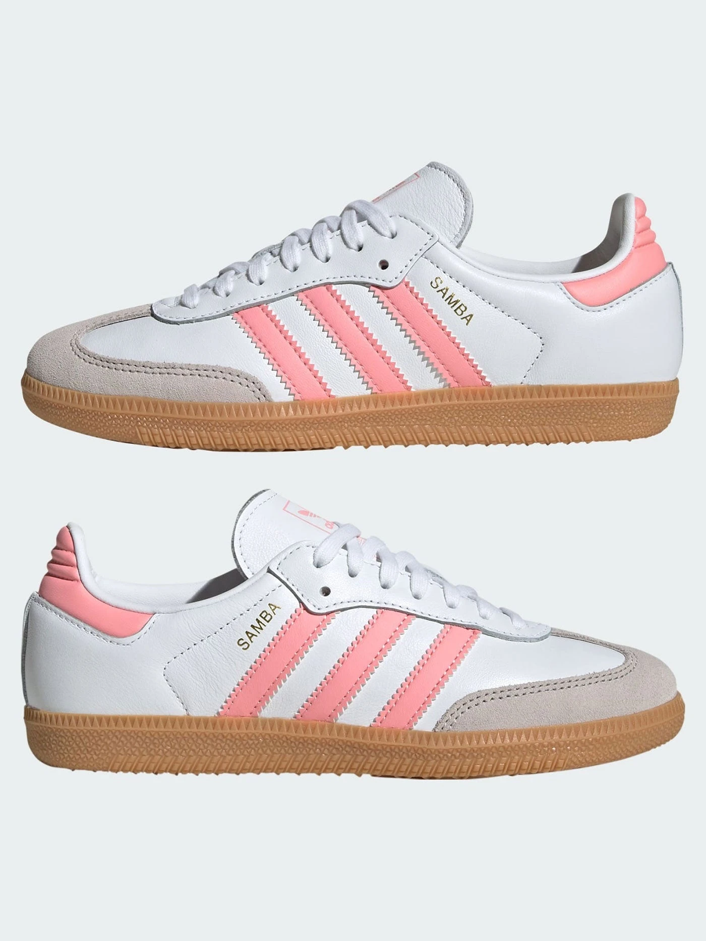 Samba OG White/Semi Pink Spark/Gum3 Shoes (Kids)(Adidas Samba Og Whites Semi Pink Spark Gum3 Shoes Kids Sp25) 5 Samba OG White/Semi Pink Spark/Gum3 Shoes (Kids)(Adidas Samba Og Whites Semi Pink Spark Gum3 Shoes Kids Sp25) - Image 5