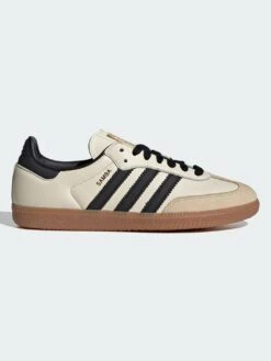 Samba Og Cream White/Core Black/Sand Strata Shoes(Adidas Samba Og Cream White Core Black Sand Strata Shoes Women Co)