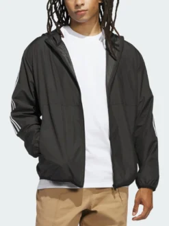 Skate Windbreaker Black/White Jacket(Adidas Skate Windbreaker Black White Jacket Fa25)