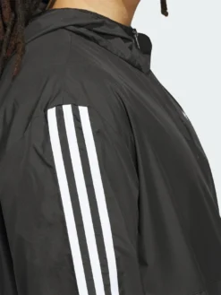 Skate Windbreaker Black/White Jacket(Adidas Skate Windbreaker Black White Jacket Fa25) -ThinkEmpire Shop Skateboarding Windbreaker Black 2