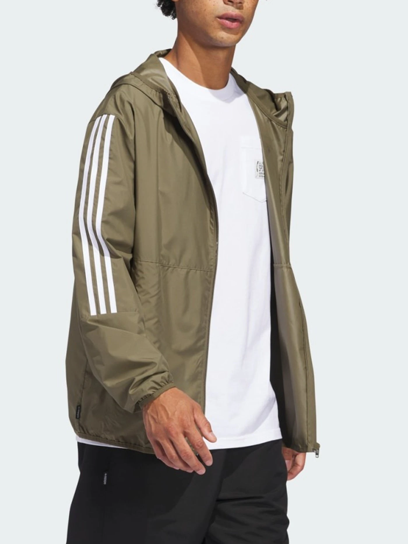 Windbreaker Olive Strata/White Jacket(Adidas Windbreaker Olive Strata White Jacket Sp25) 2 Windbreaker Olive Strata/White Jacket(Adidas Windbreaker Olive Strata White Jacket Sp25) - Image 2