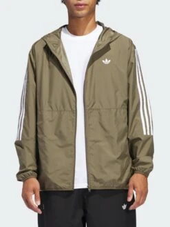 Windbreaker Olive Strata/White Jacket(Adidas Windbreaker Olive Strata White Jacket Sp25)