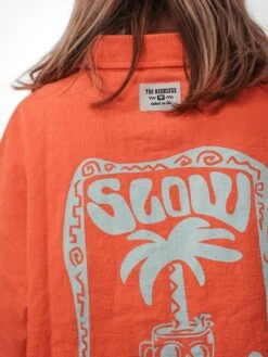 Slow Sunday Short Sleeve Buttondown Shirt(Notice The Reckless Slow Sunday Short Sleeve Buttondown Shirt Women Su25) -ThinkEmpire Shop Slow Sunday Shirt BackCloseup WS