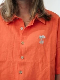 Slow Sunday Short Sleeve Buttondown Shirt(Notice The Reckless Slow Sunday Short Sleeve Buttondown Shirt Women Su25) -ThinkEmpire Shop Slow Sunday Shirt FrontCloseup WS