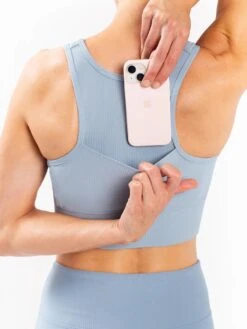 Rider Rib Faded Fog Sport Bra(Eivy Rider Rib Sport Bra Faded Fog Women Wt24 5) -ThinkEmpire Shop Sports Bra Rider Rib Faded Fog P