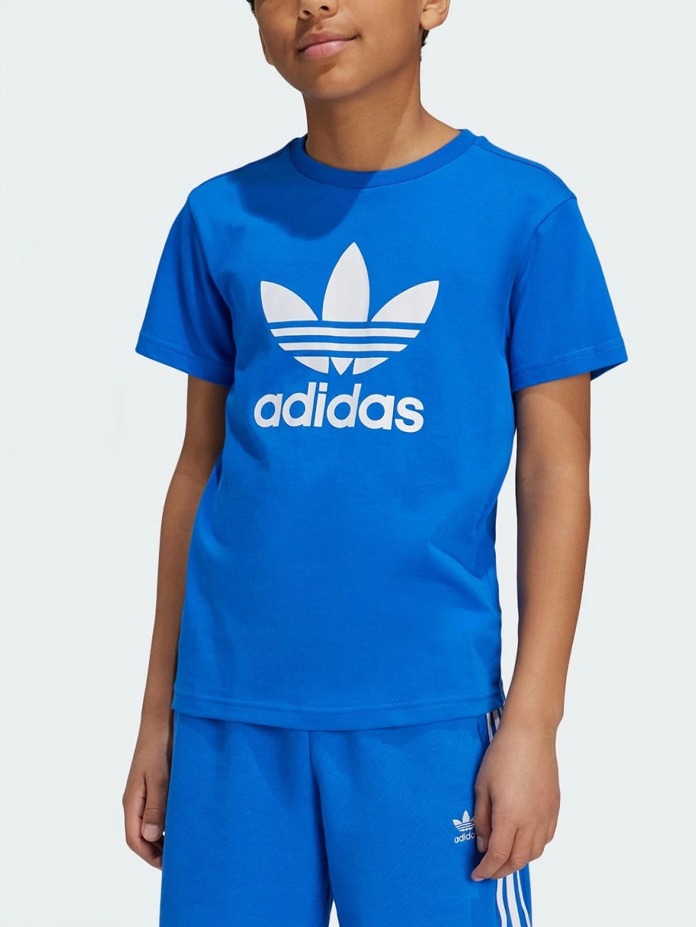 Adicolor Trefoil Blue T-Shirt (Boys 7-14)(Adidas Adicolor Trefoil Blue T Shirt Boys 7 14 Sp25) 1 Adicolor Trefoil Blue T-Shirt (Boys 7-14)(Adidas Adicolor Trefoil Blue T Shirt Boys 7 14 Sp25)