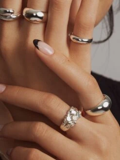 Basic Dome Ring In Silver(Treasure Box Basic Dome Ring In Silver Co) -ThinkEmpire Shop TBd202 82188 WEB