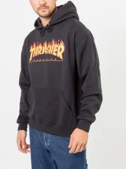 Flame Logo Hoodie(Thrasher Flame Logo Hoodie Co) -ThinkEmpire Shop THRASHER FLAME LOGO BLACK THR HOO FLAM LOG CO 4