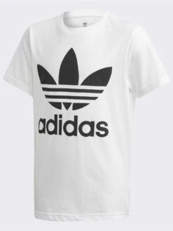 Trefoil T-Shirt (Youth 7-14)(Adidas Trefoil T Shirt Kids 7 14 White Black Co)