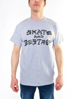 Skate & Destroy T-Shirt(Thrasher Skate And Destroy T Shirt Co) 12 Skate & Destroy T-Shirt(Thrasher Skate And Destroy T Shirt Co) -ThinkEmpire Shop Tss Skate Destroy Grey