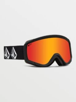 Attunga Matte Black Stone/Red Chrome Goggle (Youth)(Volcom Attunga Matte Black Stone Red Chrome Snowboard Goggle Youth Wt25)