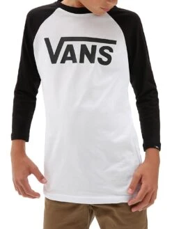 Vans Classic Raglan Long Sleeve T-Shirt (Boys 7-14)(Vans Classic Raglan Long Sleeve T Shirt Boys 7 14 Co)