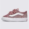 Old Skool V Glitter Rose Gold Shoes (Little Kids)(Vans Old Skool V Glitter Rose Gold Little Kids Shoes Sp25)