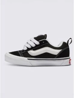 Knu Skool Black/True White Shoes (Kids)(Vans Knu Skool Black True White Shoes Kids Co)