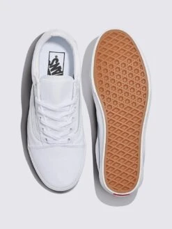 Old Skool Lowpro White/White Shoes(Vans Old Skool Lowpro White White Shoes Women Sp25) -ThinkEmpire Shop VN000D0E WWW ALT2