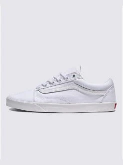Old Skool Lowpro White/White Shoes(Vans Old Skool Lowpro White White Shoes Women Sp25)