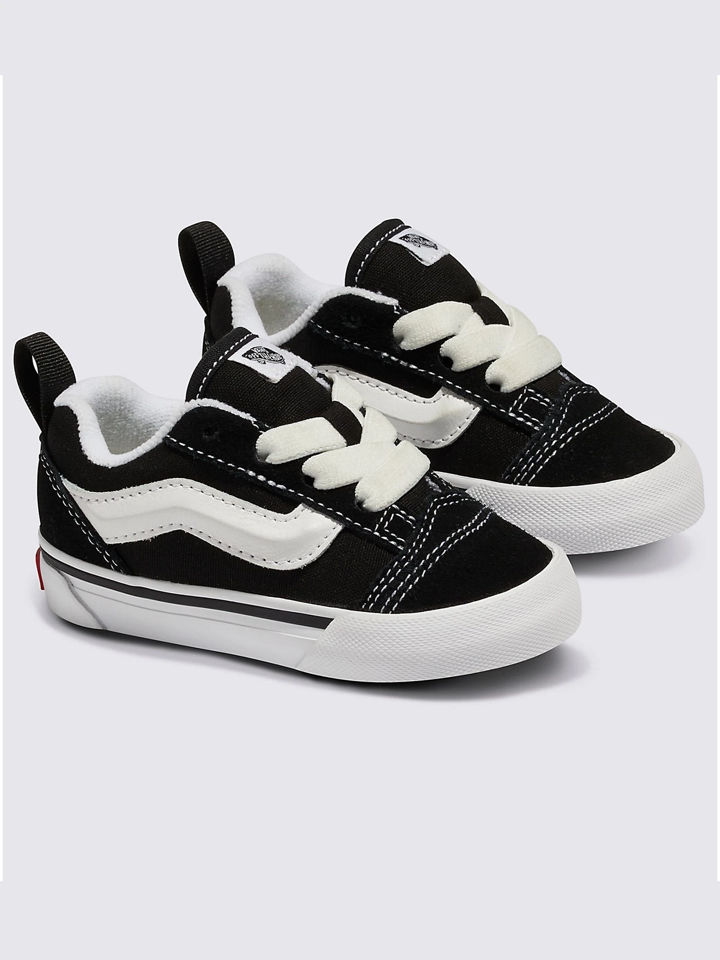 Knu Skool Elastic Lace Black/True White Shoes (Little Kids)(Vans Knu Skool Elastic Lace Black True White Shoes Little Kids Sp25) 2 Knu Skool Elastic Lace Black/True White Shoes (Little Kids)(Vans Knu Skool Elastic Lace Black True White Shoes Little Kids Sp25) - Image 2
