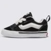 Knu Skool Elastic Lace Black/True White Shoes (Little Kids)(Vans Knu Skool Elastic Lace Black True White Shoes Little Kids Sp25)