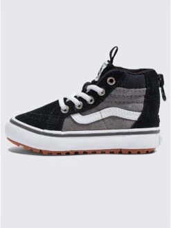 MTE Sk8-Hi Black/Grey Shoes (Little Kids)(Vans Mte Sk8 Hi Black Grey Shoes Little Kids Wt25)