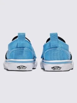 Slip-On V Glow Sharks Blue/Multi Shoes (Little Kids)(Vans Slip On V Glow Sharks Blue Multi Shoes Little Kids Sp25) -ThinkEmpire Shop VN000D0T BER ALT3