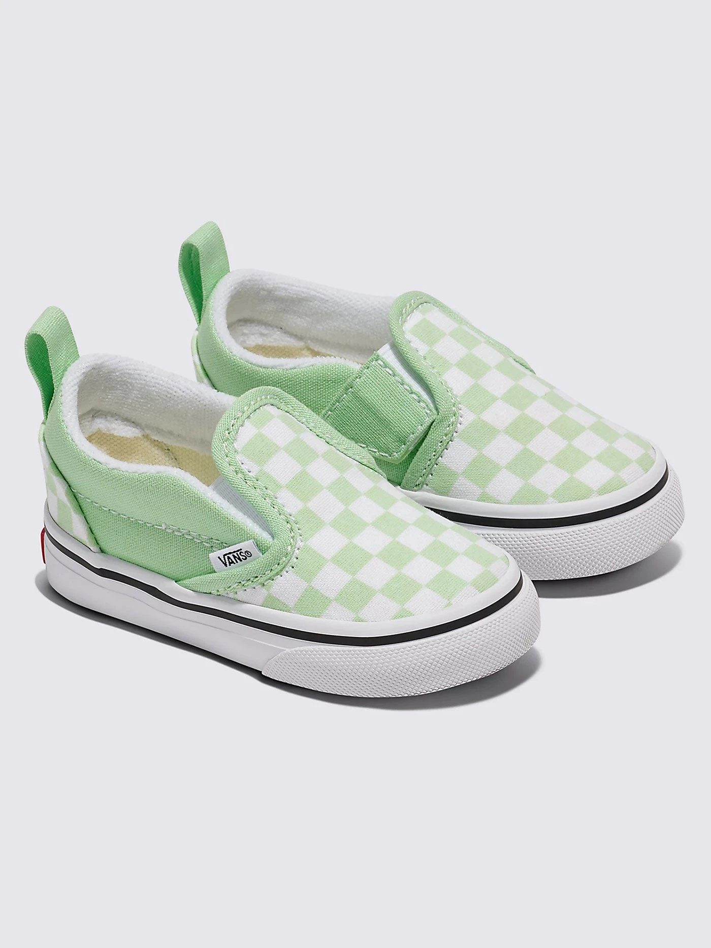 Slip-On V Color Theory Checkerboard Pistachio Green Shoes (Little KIds)(Vans Slip On V Color Theory Checkerboard Pistachio Green Little Kids Shoes Sp25) 2 Slip-On V Color Theory Checkerboard Pistachio Green Shoes (Little KIds)(Vans Slip On V Color Theory Checkerboard Pistachio Green Little Kids Shoes Sp25) - Image 2