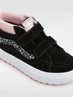 MTE Sk8-Mid Reissue V Floral Black/Pink Shoes (Kids)(Vans Mte Sk8 Mid V Floral Black Pink Shoes Kids Wt25) -ThinkEmpire Shop VN000D10B9P ALT3
