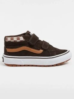 MTE Sk8-Hi Reissue V Brown/True White Shoes (Kids)(Vans Mte Sk8 Hi Reissue V Brown True White Shoes Kids Wt25)