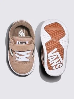 Hylane V Suede Warm Taupe Shoes (Little Kids)(Vans Hylane V Suede Warm Taupe Shoes Little Kids Sp25) -ThinkEmpire Shop VN000D4M E2V ALT2