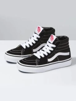 SK8-HI Black True White Shoes (Kids)(Vans Sk8 Hi Black True White Shoes Kids Co) -ThinkEmpire Shop VN000D5F6BT HERO