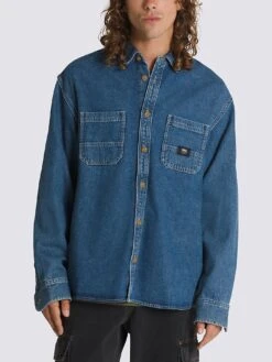 Stevens Denim Long Sleeve Buttondown Shirt(Vans Tevens Denim Long Sleeve Buttondown Shirt Ho24)