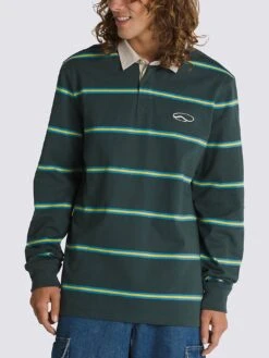 Gatewood Rugstripe Long Sleeve Polo(Vans Gatewood Rugstripe Long Sleeve Polo Shirt Ho24)