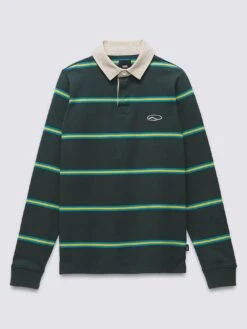 Gatewood Rugstripe Long Sleeve Polo (Boys 7-14)(Vans Gatewood Rugstripe Long Sleeve Polo Boys 7 14 Ho24) -ThinkEmpire Shop VN000JUK 2LN ALT4