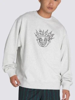 Skate Smile Spike Crewneck Sweatshirt(Vans Skate Smile Spike Crewneck Sweatshirt Sp25)
