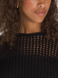 Mila Open Crop Sweater(Vans Mila Open Crop Sweater Women Sp25) -ThinkEmpire Shop VN000M9H BLK ALT3