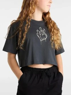 Fire In Your Heart T-Shirt (Girls 7-14)(Vans Fire In Your Heart T Shirt Girls 7 14 Sp25)