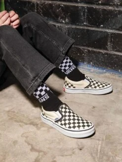 Classic Slip-On Checkerboard Black/White Shoes (Kids)(Vans Classic Slip On Checkerboard Black White Shoes Co) 9 Classic Slip-On Checkerboard Black/White Shoes (Kids)(Vans Classic Slip On Checkerboard Black White Shoes Co) -ThinkEmpire Shop VN000ZBU EO1 ALT1 3717f40c f33f 44bf 8140 a6850b9f834b