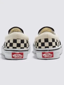 Classic Slip-On Checkerboard Black/White Shoes (Kids)(Vans Classic Slip On Checkerboard Black White Shoes Co) 8 Classic Slip-On Checkerboard Black/White Shoes (Kids)(Vans Classic Slip On Checkerboard Black White Shoes Co) -ThinkEmpire Shop VN000ZBU EO1 ALT4