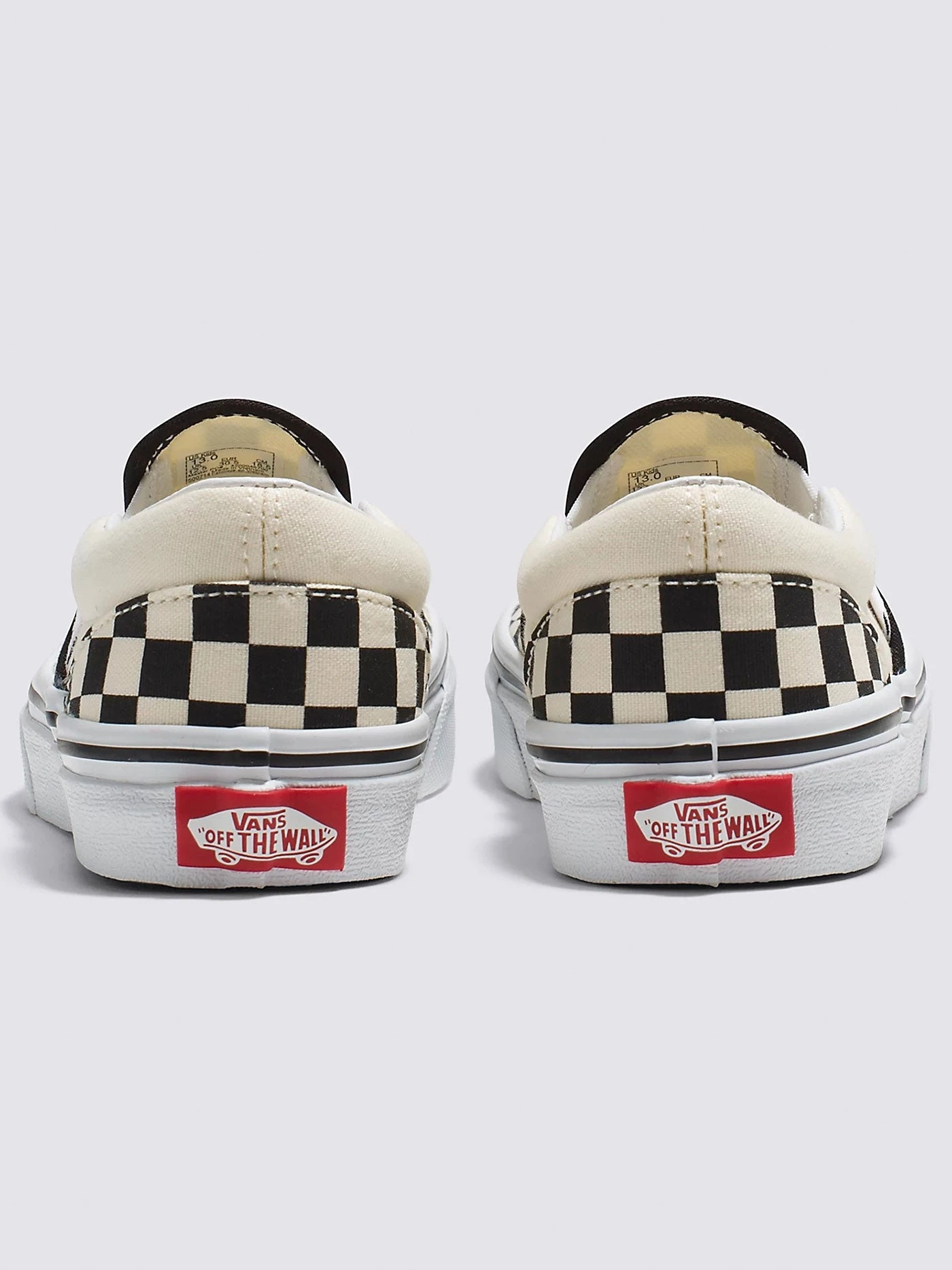 Classic Slip-On Checkerboard Black/White Shoes (Kids)(Vans Classic Slip On Checkerboard Black White Shoes Co) 4 Classic Slip-On Checkerboard Black/White Shoes (Kids)(Vans Classic Slip On Checkerboard Black White Shoes Co) - Image 4