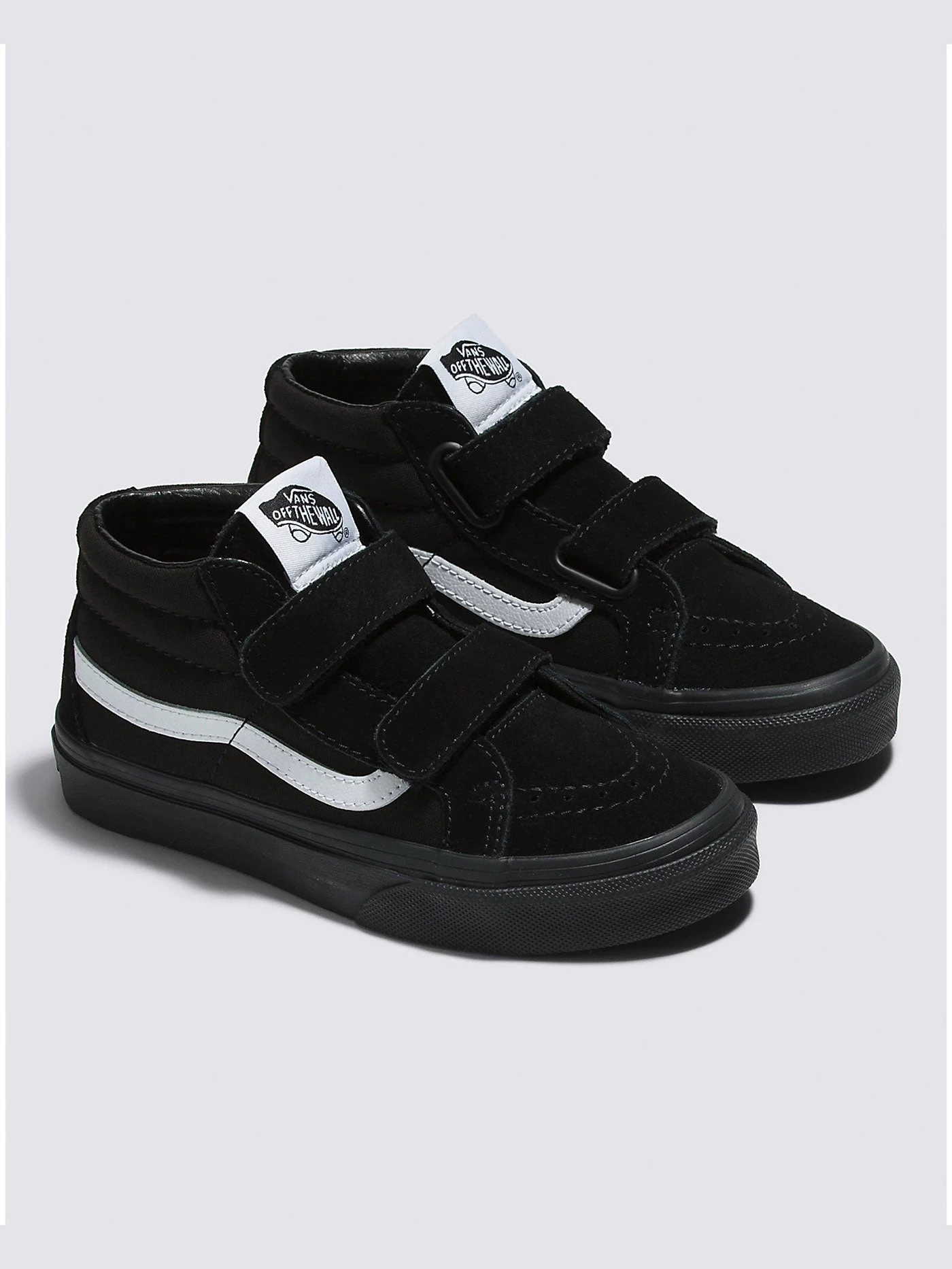 Sk8-Mid Reissue V Canvas Suede Black/Black Shoes (Kids)(Vans Sk8 Mid Reissue V Canvas Suede Black Black Shoes Kids Sp25) 2 Sk8-Mid Reissue V Canvas Suede Black/Black Shoes (Kids)(Vans Sk8 Mid Reissue V Canvas Suede Black Black Shoes Kids Sp25) - Image 2