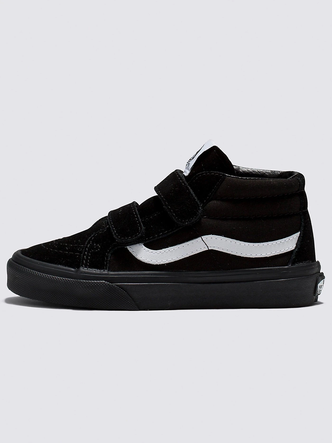 Sk8-Mid Reissue V Canvas Suede Black/Black Shoes (Kids)(Vans Sk8 Mid Reissue V Canvas Suede Black Black Shoes Kids Sp25) 1 Sk8-Mid Reissue V Canvas Suede Black/Black Shoes (Kids)(Vans Sk8 Mid Reissue V Canvas Suede Black Black Shoes Kids Sp25)