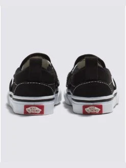 Slip-On V Canvas Black/True White Shoes (Little Kids)(Vans Slip On V Canvas Black True White Shoes Co) -ThinkEmpire Shop VN0A3488 1WX ALT3