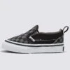 Slip-On V Checkerboard Black/Pewter Shoes (Little Kids)(Vans Slip On V Checkerboard Black Pewter Shoes Little Kids Co)