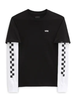 Long Check Twofer Long Sleeve T-Shirt (Boys 7-14)(Vans Long Check Twofer Long Sleeve T Shirt Boys 7 14 Co) -ThinkEmpire Shop VN0A49OYBKA ALT9