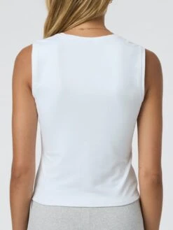 Halo Essentials Scoop Tank Top(Vuori Halo Essentials Scoop Tank Top Women Sp25) -ThinkEmpire Shop VW1212WHT SP25 W ECOMM TOPS BACK