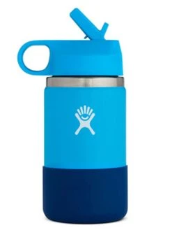12oz Pacific Kids Wide Mouth With Straw Lid & Boot Bottle (Little Kids)(Hydro Flask Kids Wide Mouth Straw Lid 12oz Bottle Co)