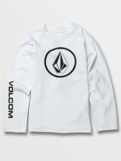 Lido Solid UPF 50 Long Sleeve Rashguard (Boys 2-7)(Volcom Lido Solid Upf 50 Long Sleeve Rashguard Boys 2 7 Co)