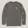 Deadly Stones Long Sleeve Rashguard (Boys 2-7)(Volcom Deadly Stones Long Sleeve Rashguard Boys 2 7 Co)