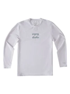 All Day Wave Loose Fit Long Sleeve Rashguard (Boys 7-14)(Billabong All Day Wave Loose Fit Long Sleeve Rashguard Boys 7 14 Co) -ThinkEmpire Shop abbwr00105 billabong v wht frt1