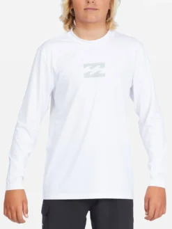 All Day Wave Loose Fit Long Sleeve Rashguard (Boys 7-14)(Billabong All Day Wave Loose Fit Long Sleeve Rashguard Boys 7 14 Co) -ThinkEmpire Shop abbwr00105 billabong w wht sd2