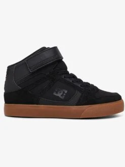 Pure High-Top EV Black/Gum Shoes (Kids)(Dc Pure High Top Ev Shoes Bgm Kids Co)